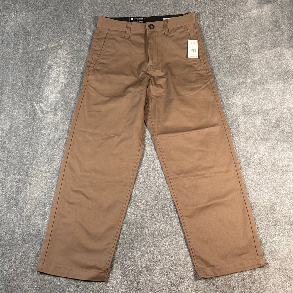 Volcom Frickin Skate Chino Pants Mens 28x32 Brown Relaxed Fit A1132407 NWT